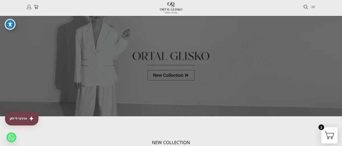 צילום מסך של פרויקט ORTAL GLISKO